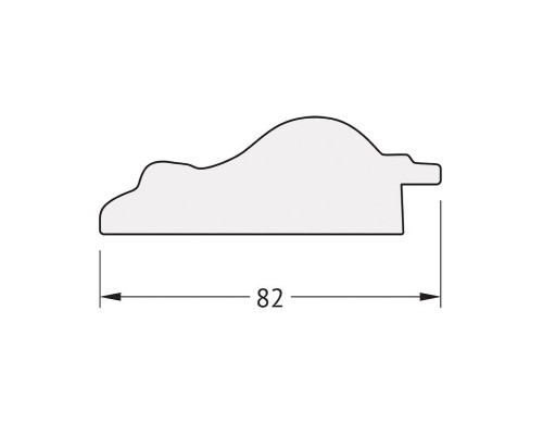 Зеркало Evoform Octagon 65x85 в багетной раме - Старый гипс 82 мм