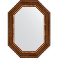 Зеркало Evoform Octagon 56x76 BY 7169 в багетной раме - Римская бронза 88 мм