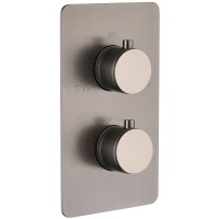 Смеситель для душа Boheme Cell 134-2-GM с термостатом Оружейная сталь