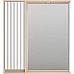 Зеркало со шкафом Brevita Balaton 75 L BAL-04075-03-01Л с подсветкой Белое матовое Бежевое матовое