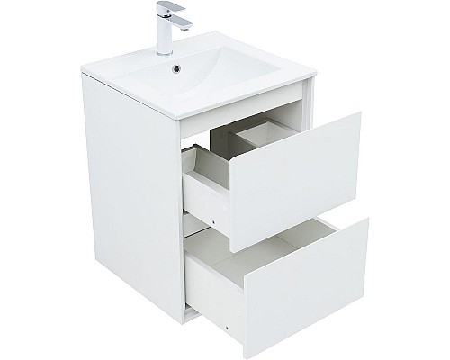 Тумба под раковину Aquanet Милан 50 336366 подвесная Белый глянец