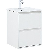 Тумба под раковину Aquanet Милан 50 336366 подвесная Белый глянец