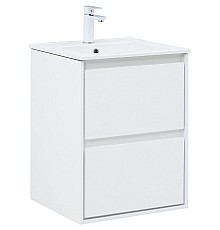 Тумба под раковину Aquanet Милан 50 336366 подвесная Белый глянец