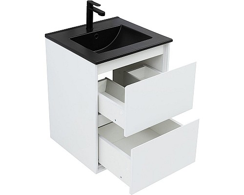 Тумба под раковину Aquanet Милан 50 336366 подвесная Белый глянец