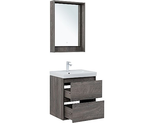 Тумба под раковину Aquanet Милан 60 336372 подвесная Дуб рошелье