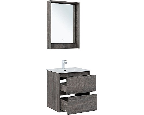 Тумба под раковину Aquanet Милан 60 336372 подвесная Дуб рошелье