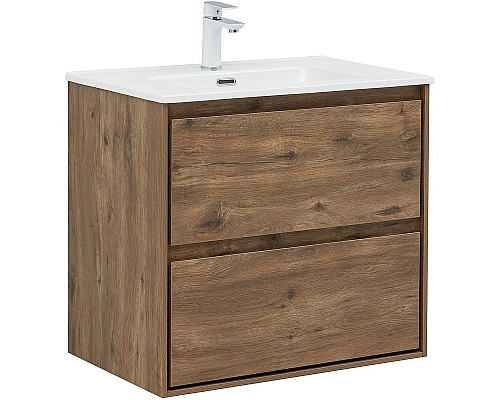 Тумба под раковину Aquanet Милан 70 336378 подвесная Дуб рустикальный