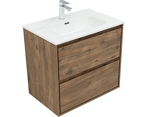 Тумба под раковину Aquanet Милан 70 336378 подвесная Дуб рустикальный