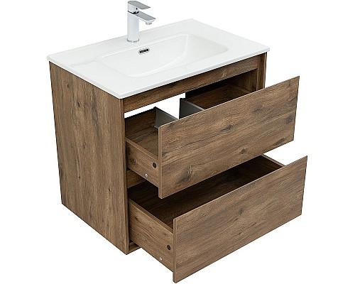 Тумба под раковину Aquanet Милан 70 336378 подвесная Дуб рустикальный