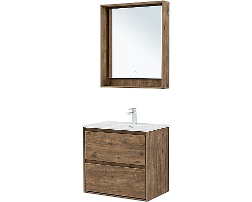 Тумба под раковину Aquanet Милан 70 336378 подвесная Дуб рустикальный