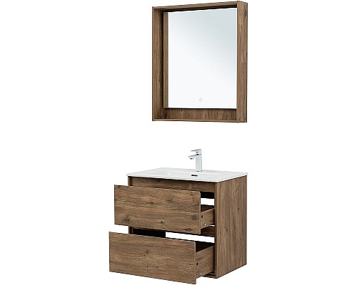 Тумба под раковину Aquanet Милан 70 336378 подвесная Дуб рустикальный