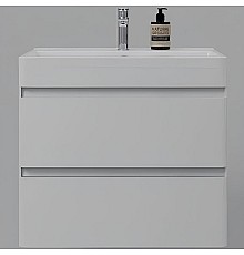 Тумба под раковину Style Line Атлантика 70 Люкс Plus СС-00002339 подвесная Белая матовая антискрейтч