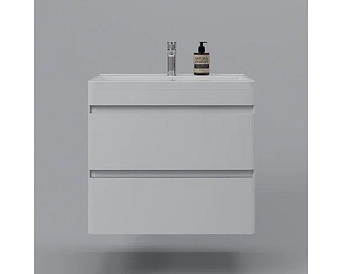Тумба под раковину Style Line Атлантика 70 Люкс Plus СС-00002339 подвесная Белая матовая антискрейтч