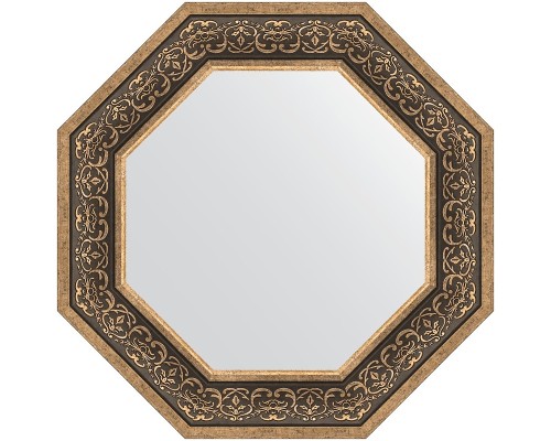 Зеркало Evoform Octagon 64х64 BY 7378 в багетной раме - Вензель серебряный 101 мм
