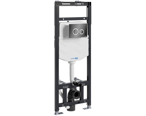 Инсталляция WasserKRAFT Alme 15TLT.010.ME.PB01 для унитаза с Черной глянцевой клавишей смыва