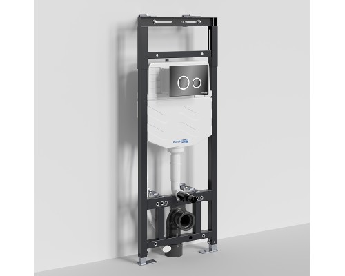 Инсталляция WasserKRAFT Alme 15TLT.010.ME.PB01 для унитаза с Черной глянцевой клавишей смыва