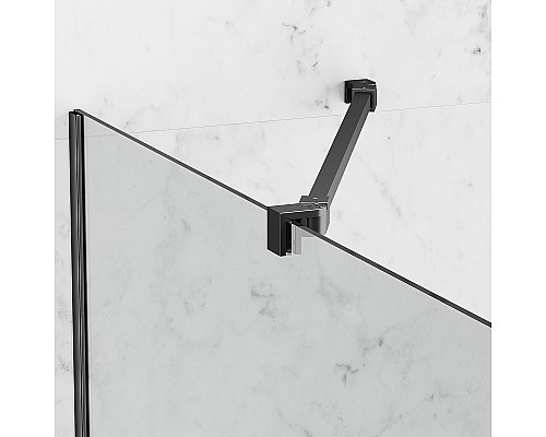 Душевая перегородка Berges Sky Black 140х200 064016 профиль Черный матовый стекло прозрачное