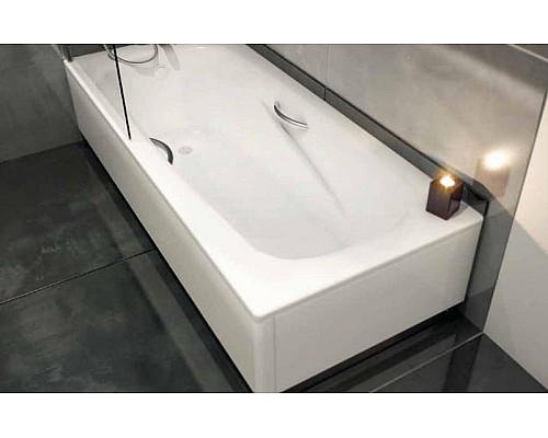 Стальная ванна BLB Universal HG 170x75 B75HTH001 handles с отверстиями для ручек без гидромассажа с шумоизоляцией