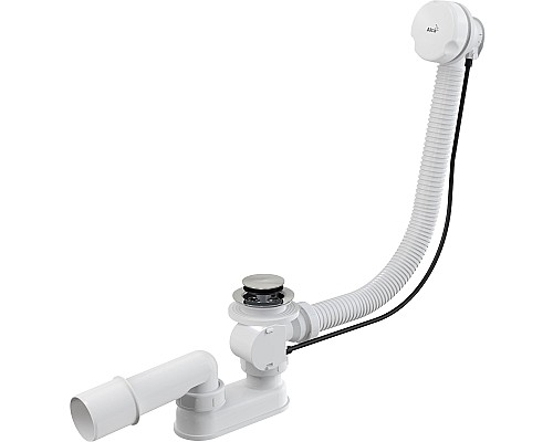 Слив-перелив Alcaplast A51B полуавтомат Белый Хром