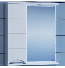 Зеркало со шкафом СанТа Родос 60 L 106015 с подсветкой Белое