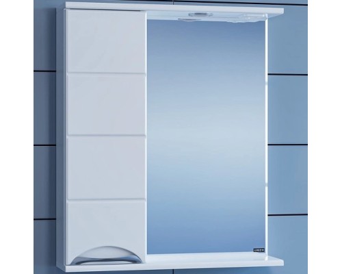 Зеркало со шкафом СанТа Родос 60 L 106015 с подсветкой Белое