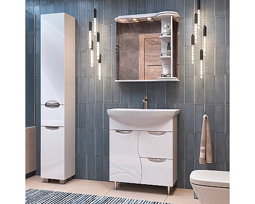 Зеркало со шкафом Vigo Callao 70 zsh.CAL.70.El с подсветкой Белое