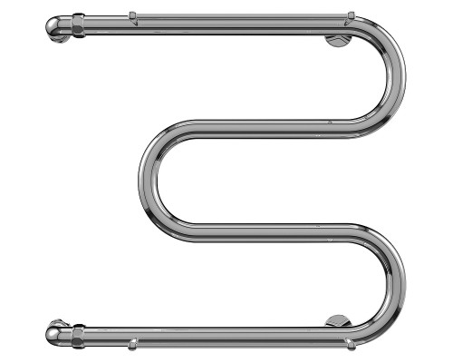 Водяной полотенцесушитель Terminus М-образный 600x500 4620768880391 с полкой Хром