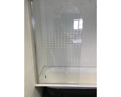 Шторка на ванну Parly F04 130х75 7177 профиль Хром стекло прозрачное