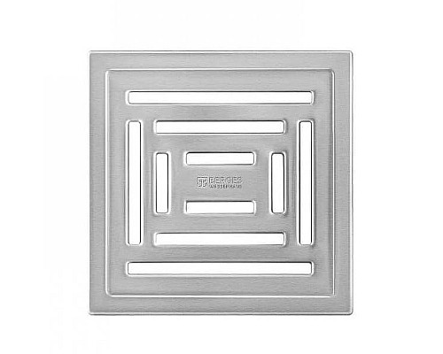 Душевой трап Berges Platz Uno 150x150 090170 с решеткой Хром матовый Душевой трап Berges Platz Uno 150x150 090170 с решеткой Хром матовый