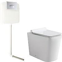 Комплект унитаза SantiLine SL-5020 со смывным бачком SL-02 с клавишей смыва Хром