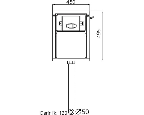 Комплект унитаза SantiLine SL-5020 со смывным бачком SL-02 с клавишей смыва Хром