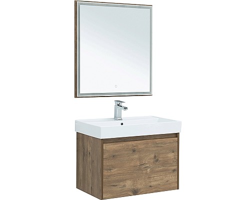 Зеркало Aquanet Nova Lite 75 249513 с подсветкой Дуб рустикальный