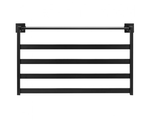 Полотенцесушитель электрический с полкой Black&White Universe 58x35 см Черный матовый, арт