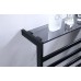 Полотенцесушитель электрический с полкой Black&White Universe 58x35 см Черный матовый, арт