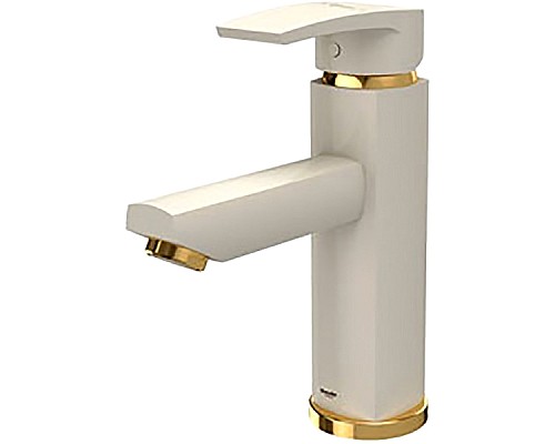 Смеситель для раковины Shouder Unique Plus 0180216 Слоновая кость Золото