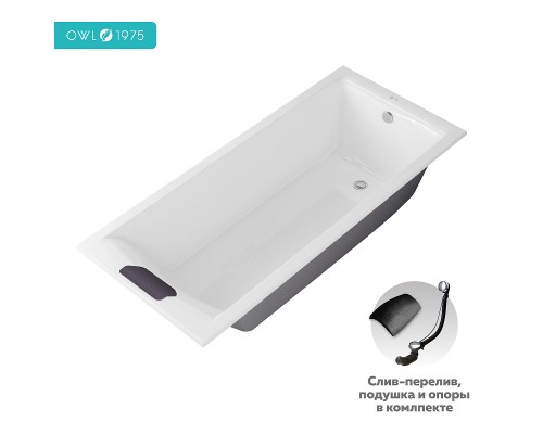 Чугунная ванна Owl 1975 Konung 180x80 OWLIB191114 без антискользящего покрытия
