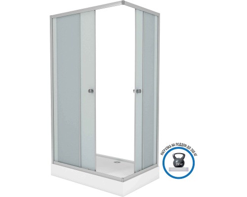 Душевой уголок Niagara Eco 120х80 NG-012-14Q профиль Матовый хром стекло матовое