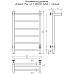 Электрический полотенцесушитель Тругор Аспект Пэк СП 1 П 80x50 с полкой Хром