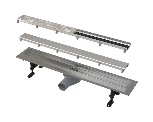 Душевой лоток Alcaplast Fit and Go (APZ13-DOUBLE9-950) с решеткой Хром / полая под плитку