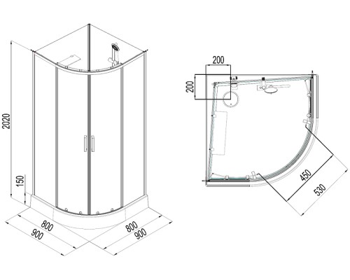 Акриловый поддон для кабины Aquanet Passion EVO 258798 Белый