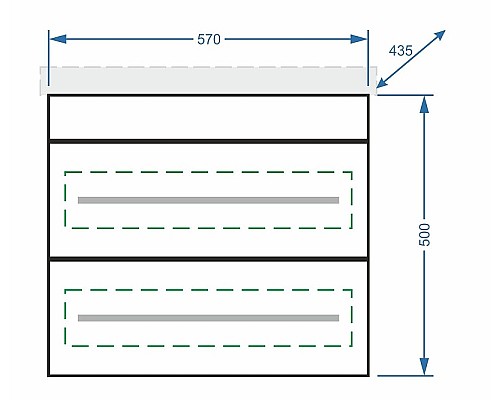 Тумба под раковину Stella Polar Ванесса 60 SP-00000235 подвесная Белая