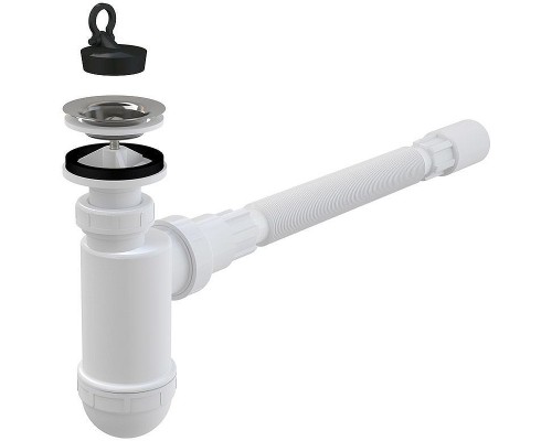Сифон для раковины Alcaplast (A41+A71) Хром