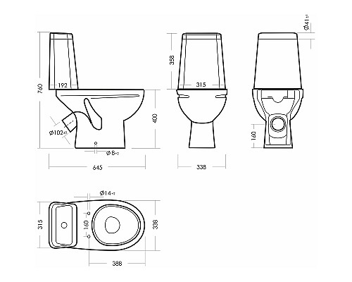 Унитаз-компакт Sanita Марс WC.CC/Mars/2-DM.Rim/WHT.G/S1 с бачком и сиденьем Микролифт Унитаз-компакт Sanita Марс WC.CC/Mars/2-DM.Rim/WHT.G/S1 с бачком и сиденьем Микролифт