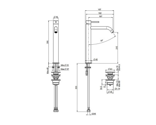 Смеситель для раковины Fima Carlo Frattini Spillo Up F3031/HXSCR Хром