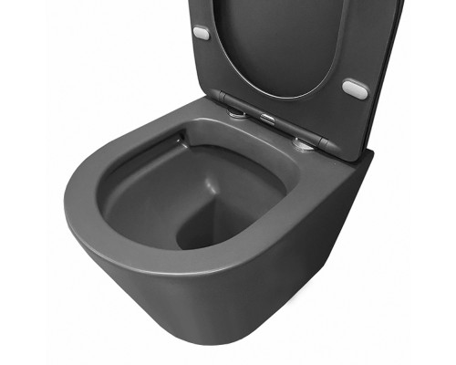 Унитаз Comforty 105MDH подвесной Графит матовый с сиденьем Микролифт