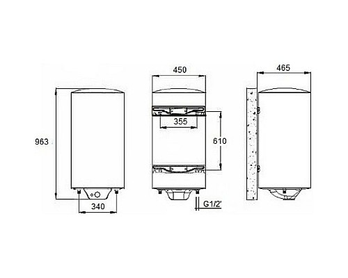 Водонагреватель накопительный Nofer SIE100N Белый