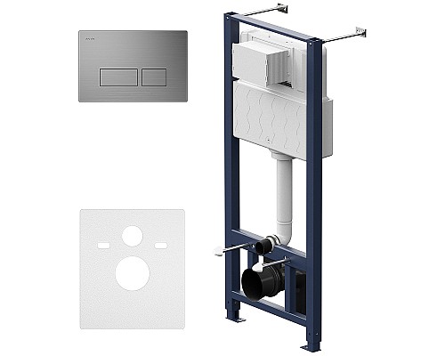 Инсталляция AM.PM Pro I012704.7031 для подвесного унитаза с клавишей смыва Никель матовый