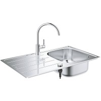 Кухонная мойка со смесителем Grohe K200 Нержавеющая сталь