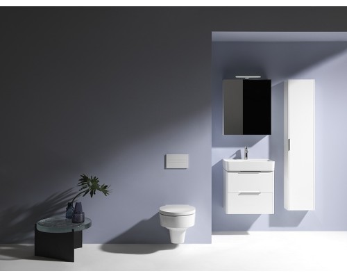 Зеркальный шкаф Laufen Base 60 R с подсветкой Белый глянец