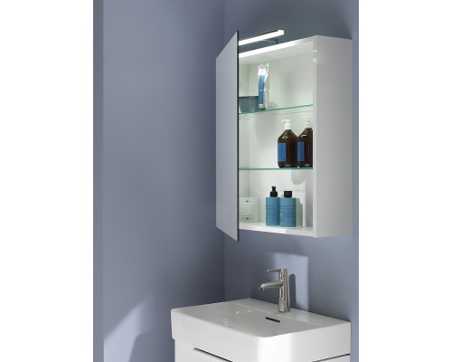 Зеркальный шкаф Laufen Base 60 R с подсветкой Белый глянец